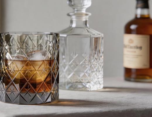 Custom whiskey glass gift set with premium packaging